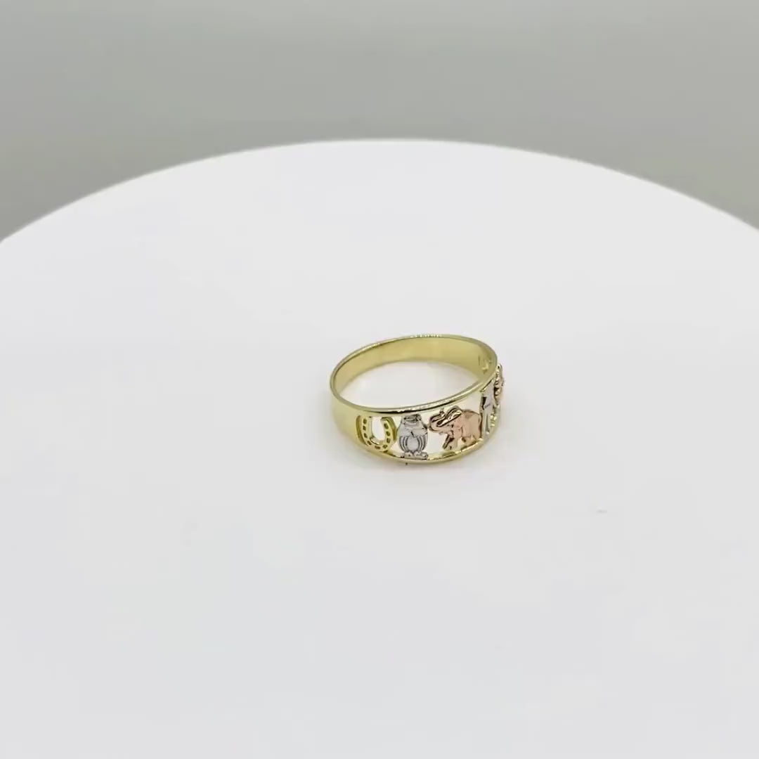 10k & 14k Gold Lucky Motif Ring