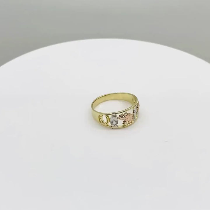 10k & 14k Gold Lucky Motif Ring