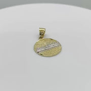 10k & 14k Gold Last Supper Two-tone Lightweight Pendant Necklace