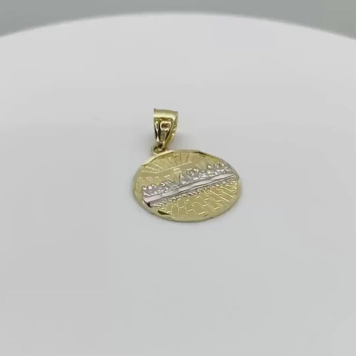10k & 14k Gold Last Supper Two-tone Lightweight Pendant Necklace
