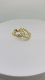 10k Gold DC Rollie Heart Stud Earrings