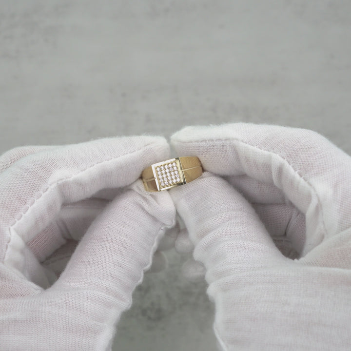 10k & 14k Square Oren Band Ring