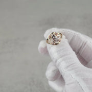 10k & 14k Solid Gold 15 Anos Quinceanera Tricolor Ring