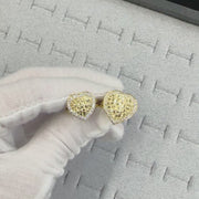 10k & 14k Gold Vintage Heart Nugget CZ Ring