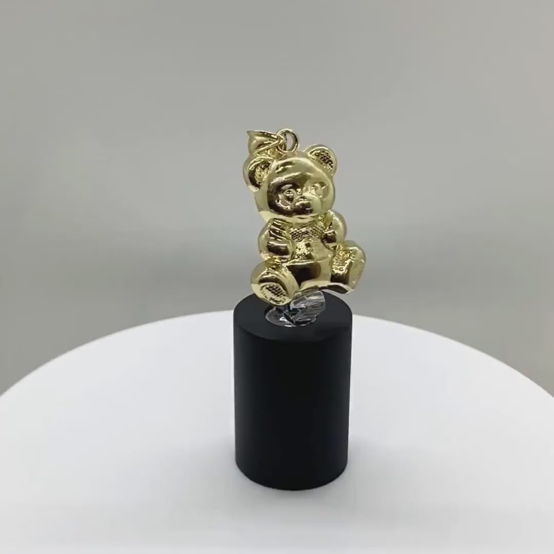 10k Gold Teddy Bear Pendant Necklace