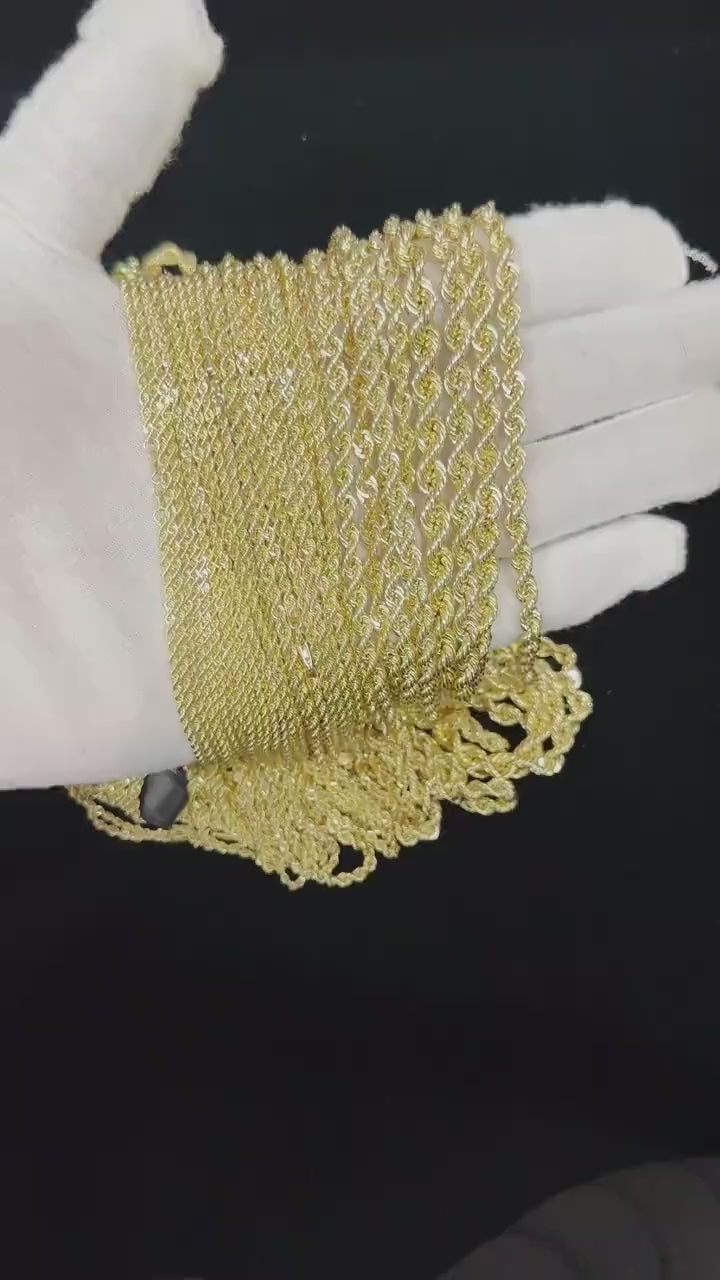 10k Gold Classic DC Rope Chain (Hollow & Solid)