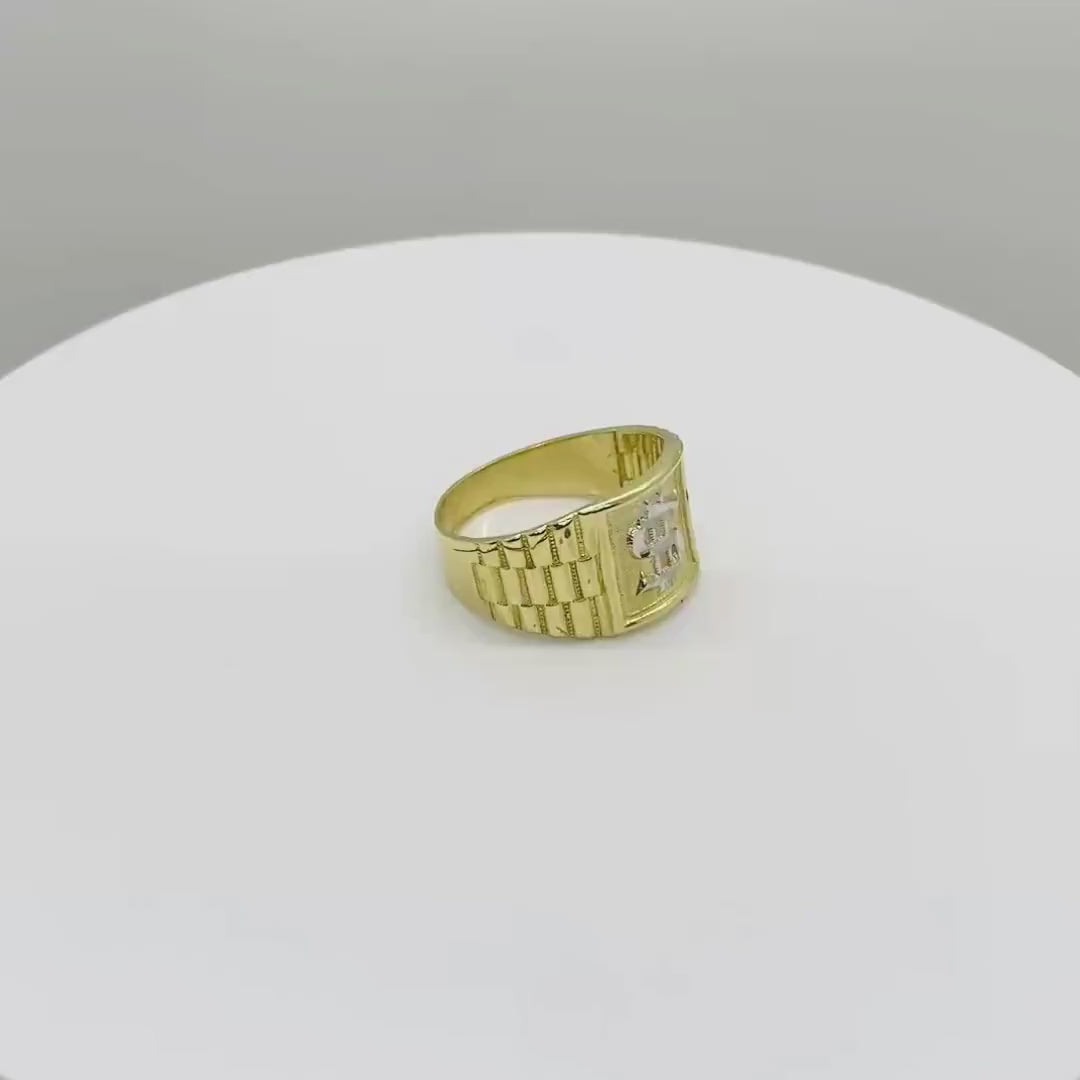 10k & 14k Gold Dravo Money Sign Rollie Band Ring