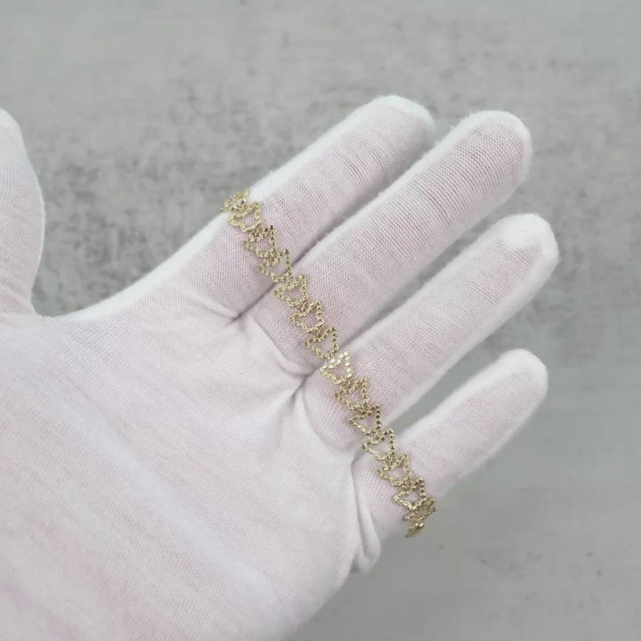10k Gold Amori Nugget Butterfly Bracelet