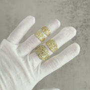 10k & 14k Gold Classic Nugget Square Ring