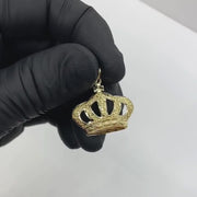 10k Gold Classic King Crown DC Pendant Necklace