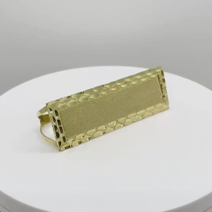 10k Gold Rectra DC Three Finger Ring