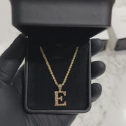 10k Gold Nugget Initial Pendant