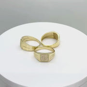 10k & 14k Gold Oath Square CZ Ring