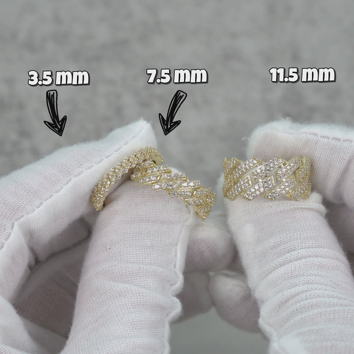 10k Kyrix Iced CZ Cuban Band Ring