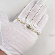 10k & 14k Gold Orlux Quinceanera "15 Anos" Leaf Bracelet