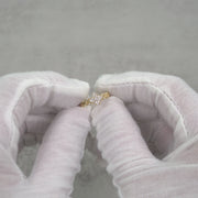 10k Gold Velia Clover Rollie Band Ring (White)