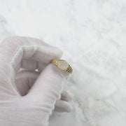 10k & 14k Gold Dravo Round CZ Signet Ring