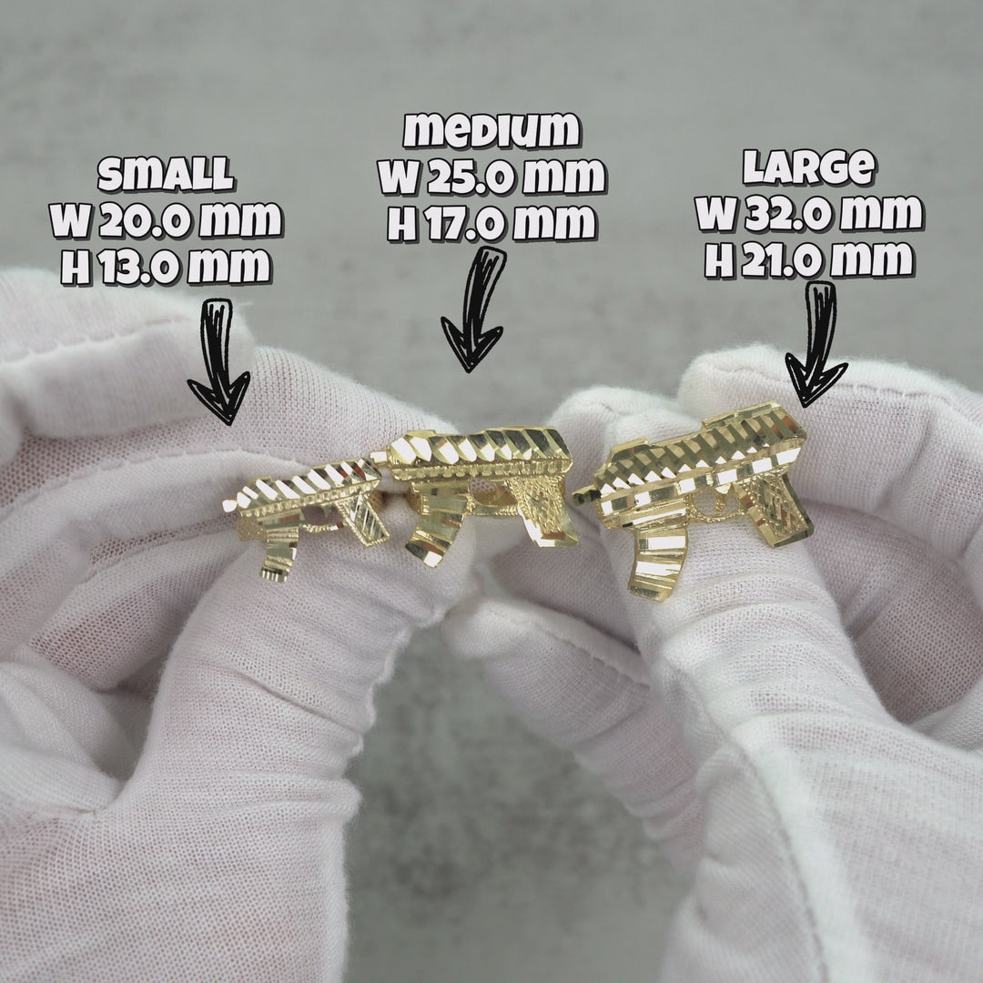 10k Gold Classic Uzi Gun Ring