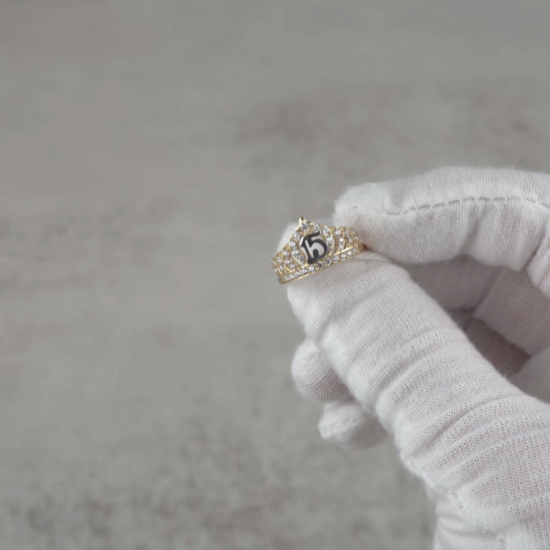 10k & 14k Gold Riley Quinceanera Crown Ring