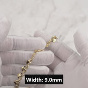 10k Gold Classic Puff Heart Gucci Chain (Hollow)