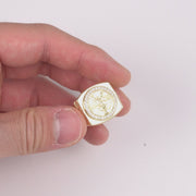 10k & 14k Gold Rexo Centenario 50 Pesos CZ Ring