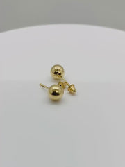 14k Gold Classic Round Ball Stud Earrings