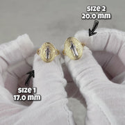 10k & 14k Gold Classic Saint Benedict Oval Ring (Two-Tone)