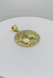 10k Gold World Is Yours Pendant Necklace