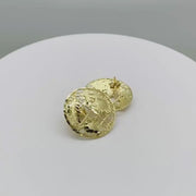 10k Gold Classic World Stud Earrings