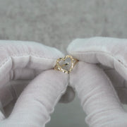 10k & 14k Gold Slim Open Heart Nugget Ring