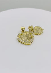 10k Gold Lora Heart CZ Pendant Necklace