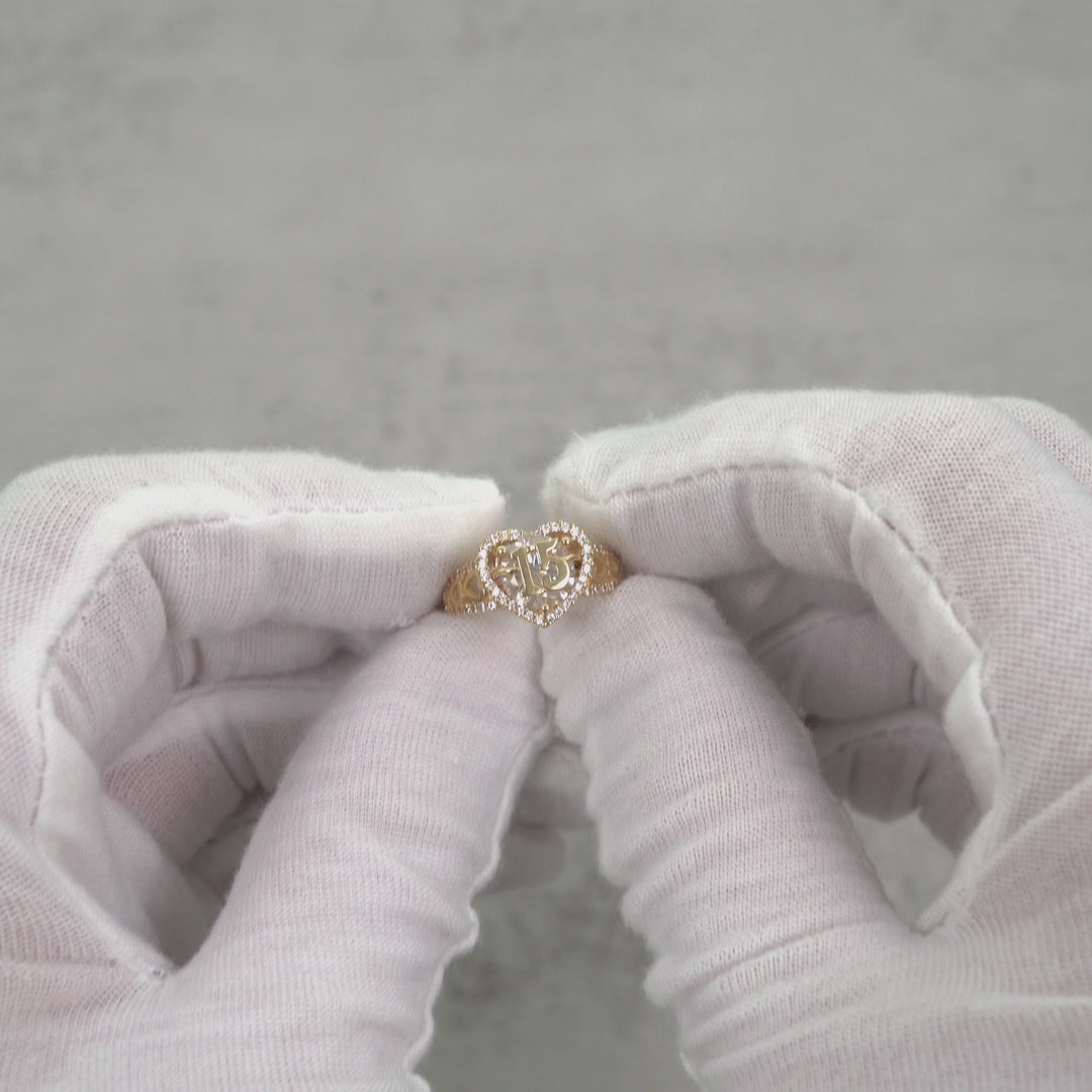10k & 14k Gold Liora Quinceanera Heart CZ Ring