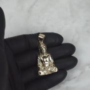 10k Gold Classic Buddha Pendant Necklace