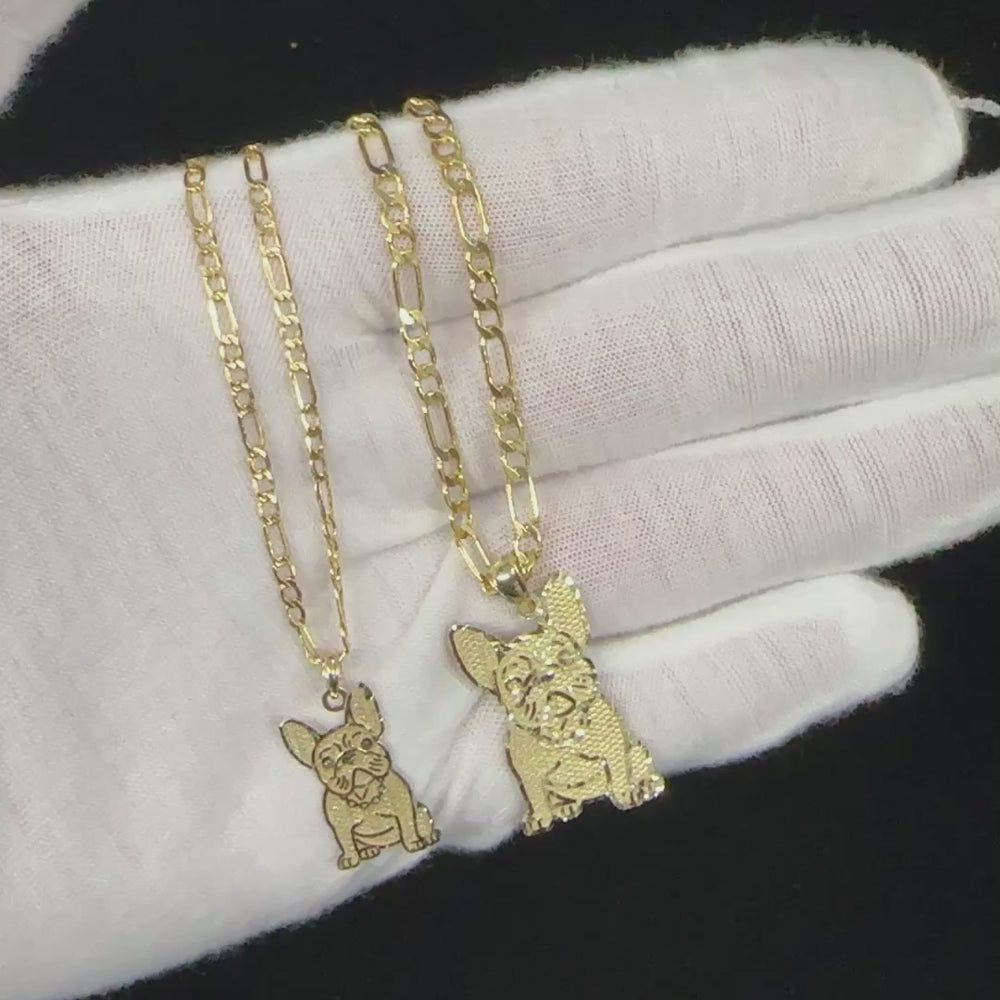 10k Gold Vintage French Bulldog DC Pendant
