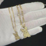10k Gold Vintage French Bulldog DC Pendant