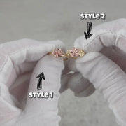 10k & 14k Gold Fiori Hibiscus Flower Tricolor Ring