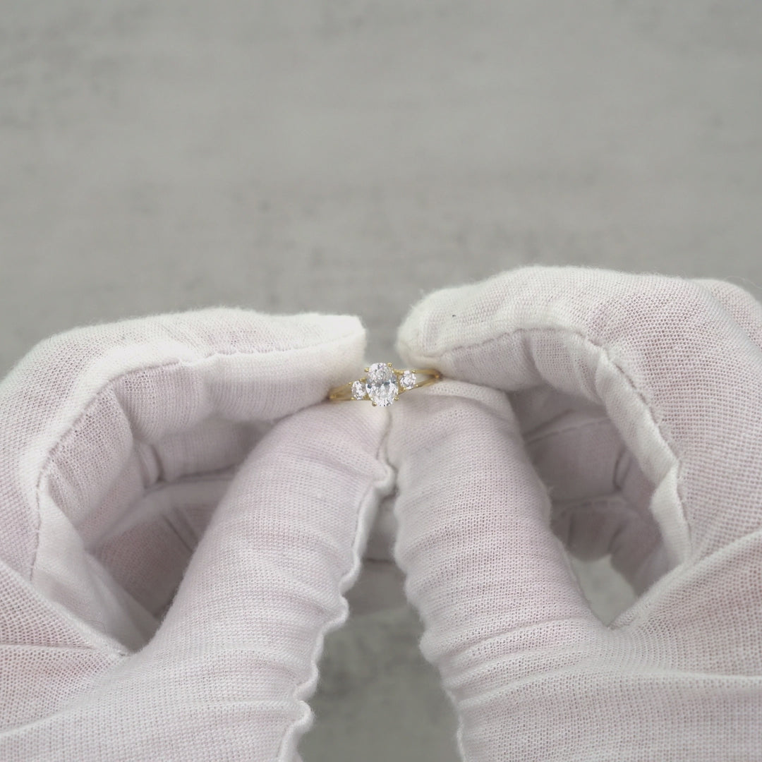 10k & 14k Gold Colet Slim White CZ Ring