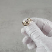 10k & 14k Solid Gold Chevron Sweet 16 Heart CZ Ring