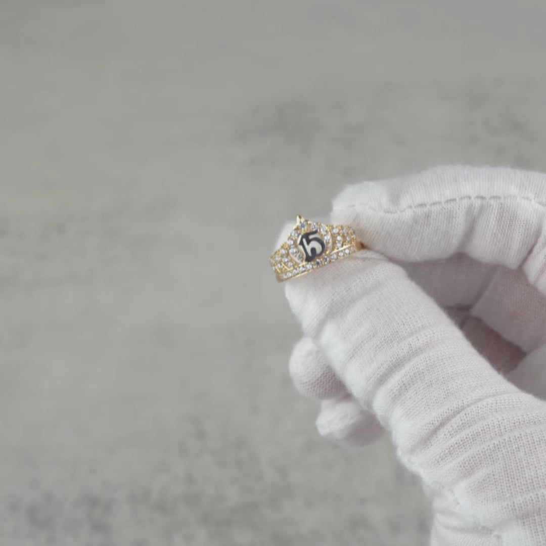 10k & 14k Gold Riley Quinceanera Crown Ring