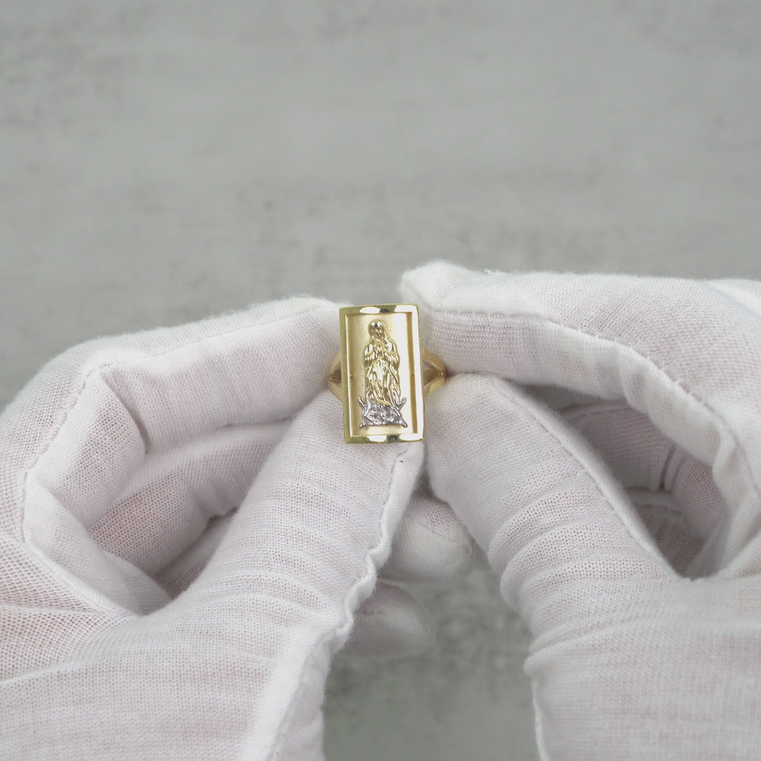 10k & 14k Gold Luxora Guadalupe Two-Tone Rectangle Ring