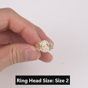 10k & 14k Gold Quinceanera Rose Two-Tone Ring