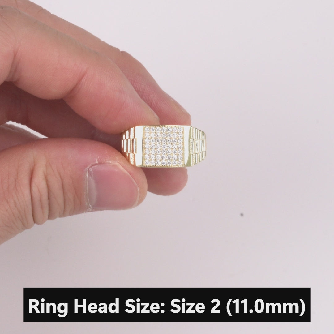 10k & 14k Circa Rectangle Rollie Ring