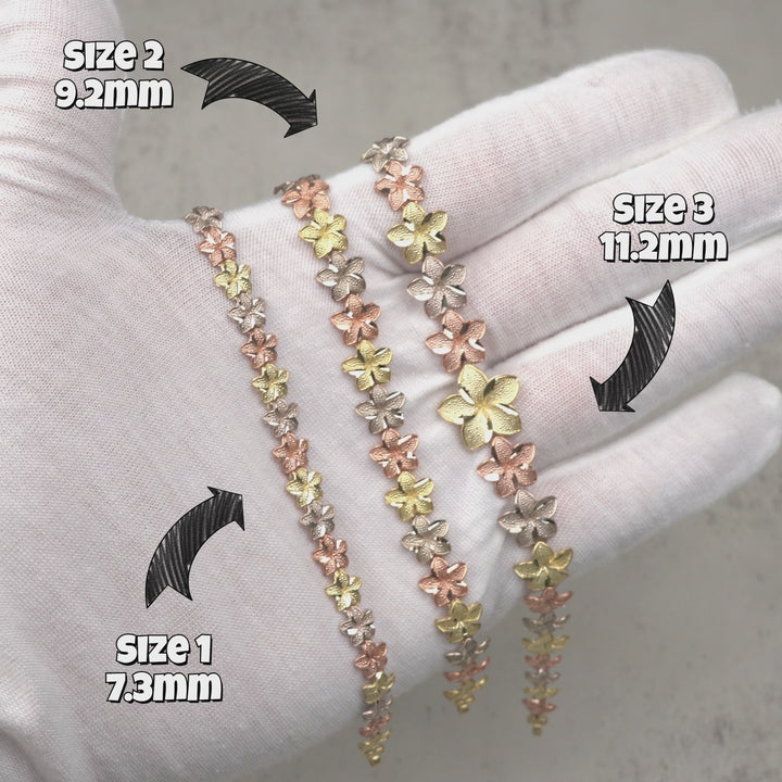 10k & 14k Gold Fiori Hibiscus Flower Bracelet