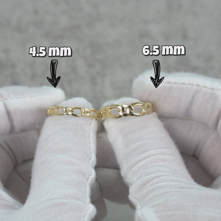 10k & 14k Gold Classic Figaro Band Ring